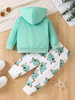Children's Koala Graphic Hoodie & Pants Set - Farnelli