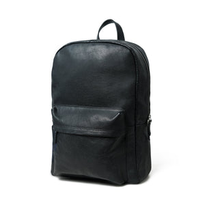 Classy Leather Bags NoirTrek Leather Backpack 1.0 with sleek black leather, adjustable straps, and multiple compartments.