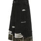 Men's Distressed Camo Trim Denim Bermuda Shorts - Farnelli
