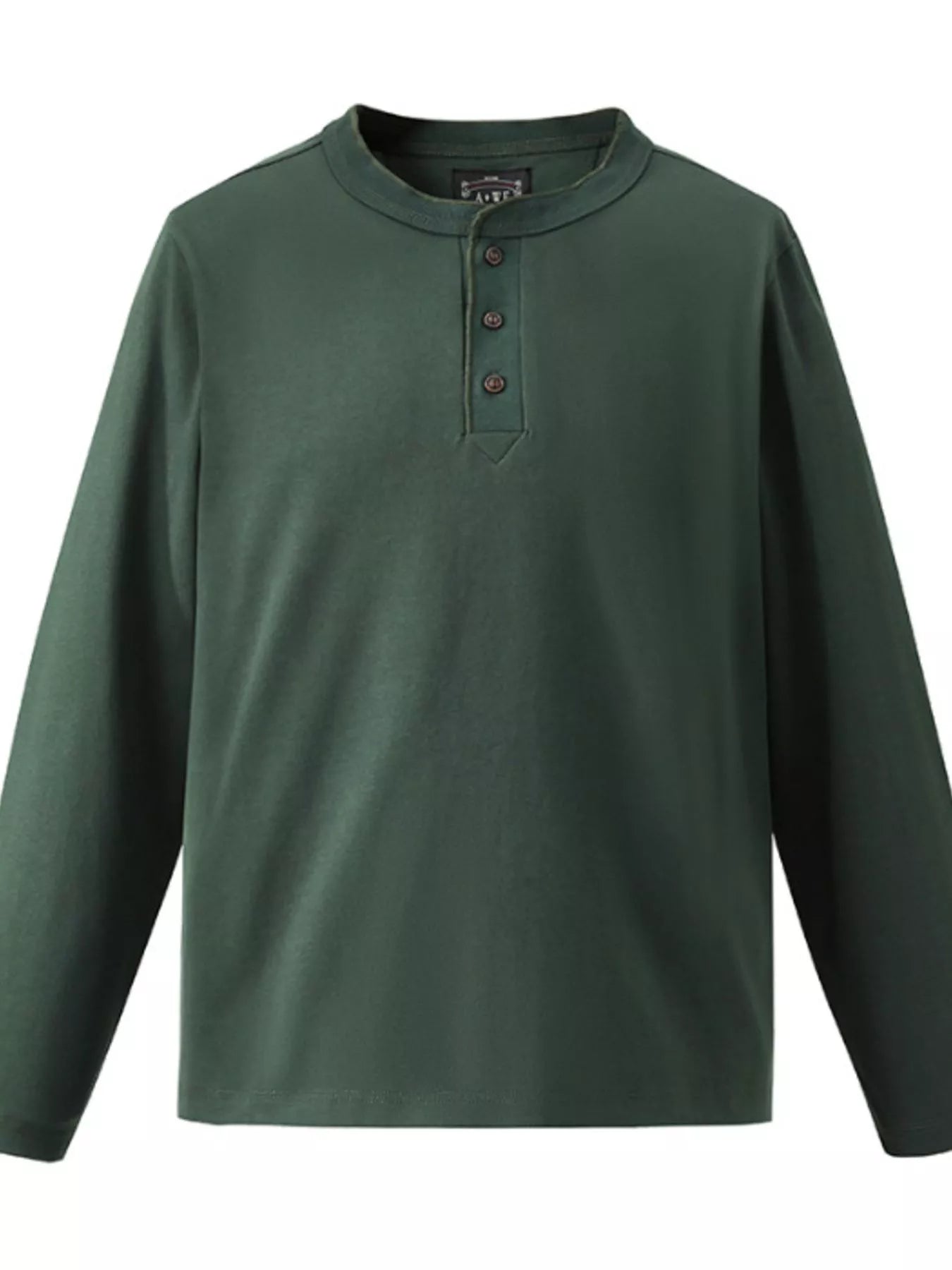 Men's Plus Size Casual Henley Long Sleeve T-Shirt - Farnelli