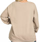 Zenana Full Size Fleece Hi-low Boyfriend Sweatshirts with Pockets Plus Size - Farnelli