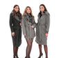 Genuine Silver Fox Cashmere Blend Coat