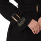 Madeline Cashmere Wool Blend Overcoat in Black