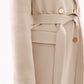 Denise Cashmere Blend Overcoat in Nude