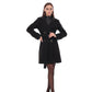 Zuri Cashmere Blend Overcoat in Black