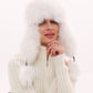 Genuine Polar Fox Fur Genuine Leather Hat