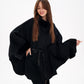 Genuine Scandinavian Mink Fur Double Face Wool Poncho