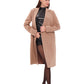 Geneva Classic Wraparound Wool Blend Overcoat in Camel