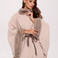 Genuine Mink Fur Double Face Wool Poncho