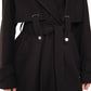 Karina Midi Cashmere Wool Blend Coat In Black