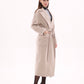 Marley Wraparound Wool Cashmere Coat in Nude