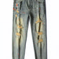 Men's Distressed Slim Fit Jeans - Farnelli