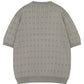 Men's Casual Knit Button Henley T-Shirt with Textured Pattern - Farnelli