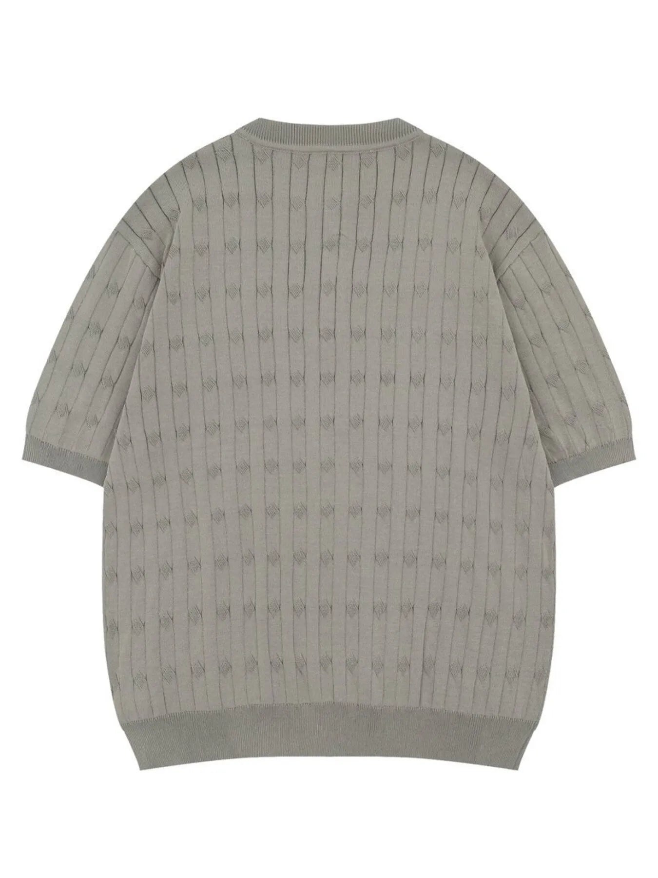 Men's Casual Knit Button Henley T-Shirt with Textured Pattern - Farnelli