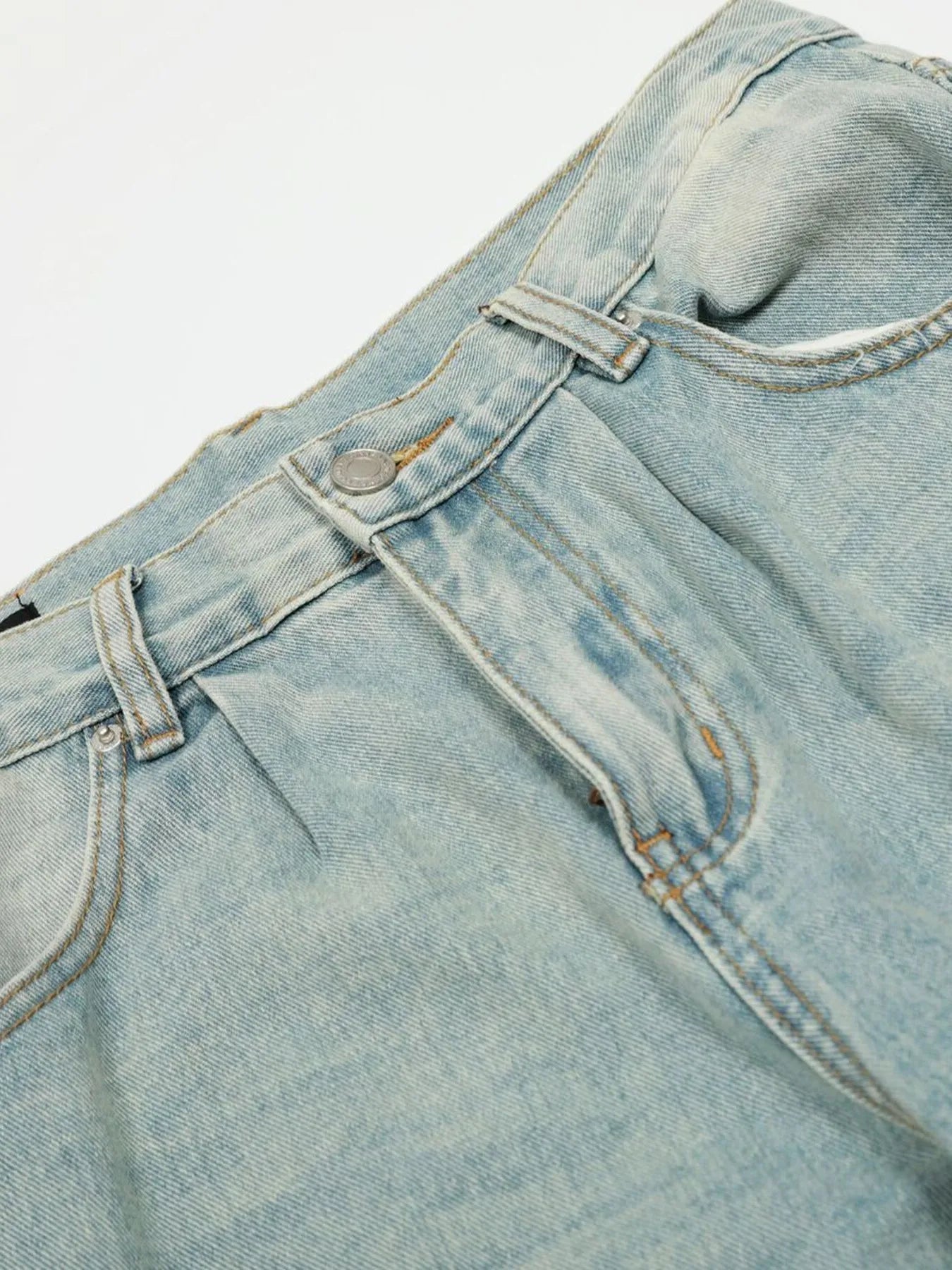 Men's Washed Wide Leg Jeans - Farnelli