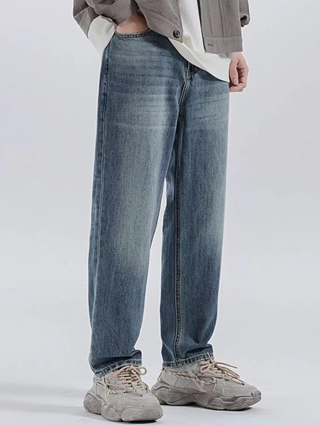 Men's Relaxed Fit Wash Jeans - Farnelli