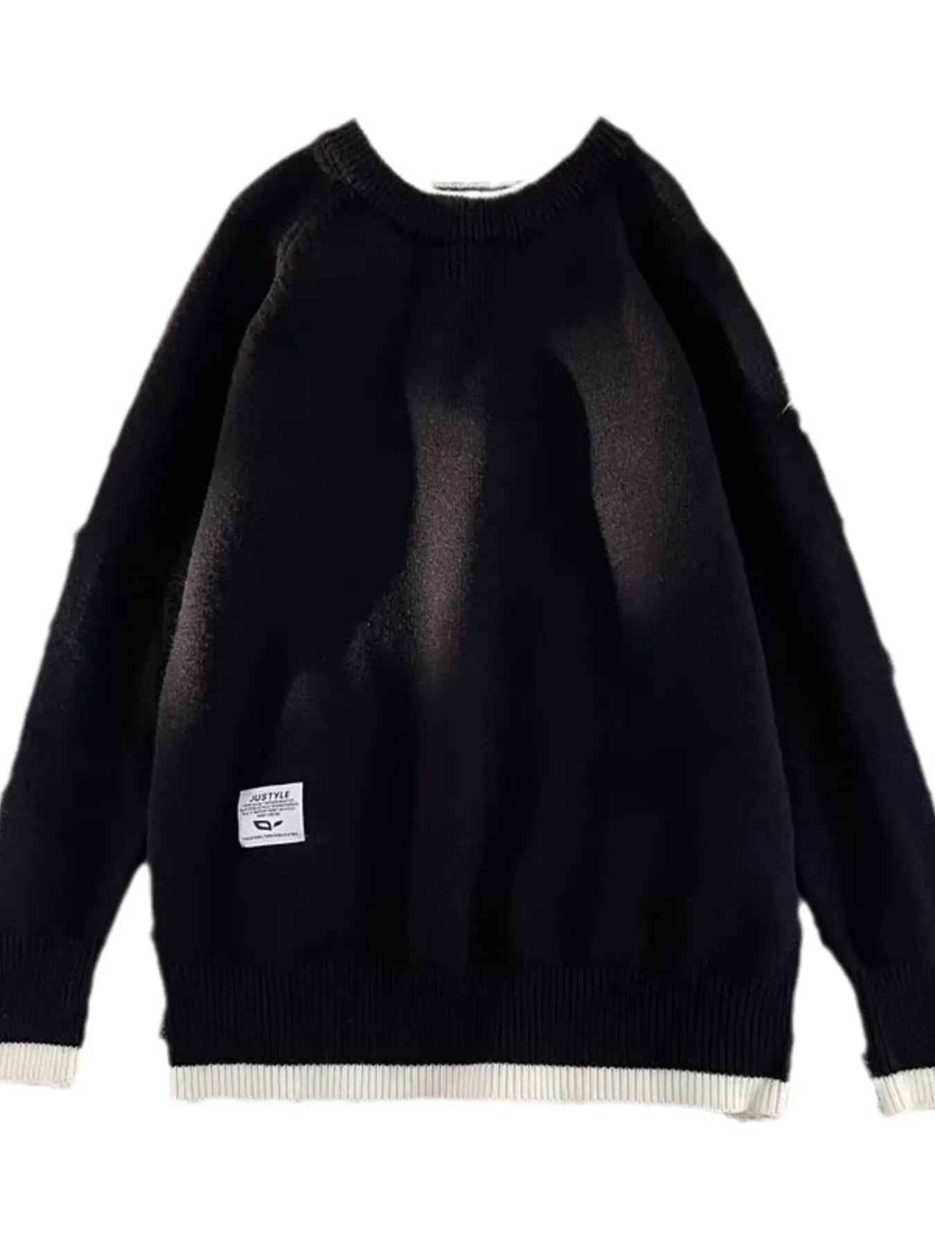Men's Ribbed Hem Long Sleeve Sweater - Farnelli