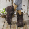 Block Heel Ankle Boots - Chocolate