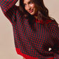 SO ME Textured Two Tone Sweater - Farnelli