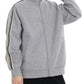 Men's Plus Size Striped Sleeve Zip-Up Sweatshirt - Farnelli