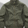 Men's Plus Size Zip Up Bomber Jacket - Army Green