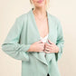 And The Why Stretch Non-Wrinkled Basic Open-Front Blazer - Farnelli