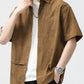 Men's Plus Size Plaid Button Up Short Sleeve Shirt - Farnelli