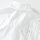 Men's Plus Size Casual Paint Splatter Short Sleeve Button-Up Shirt - Farnelli