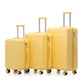 HouseOfZazla 3-piece spinner wheel luggage set with combination locks