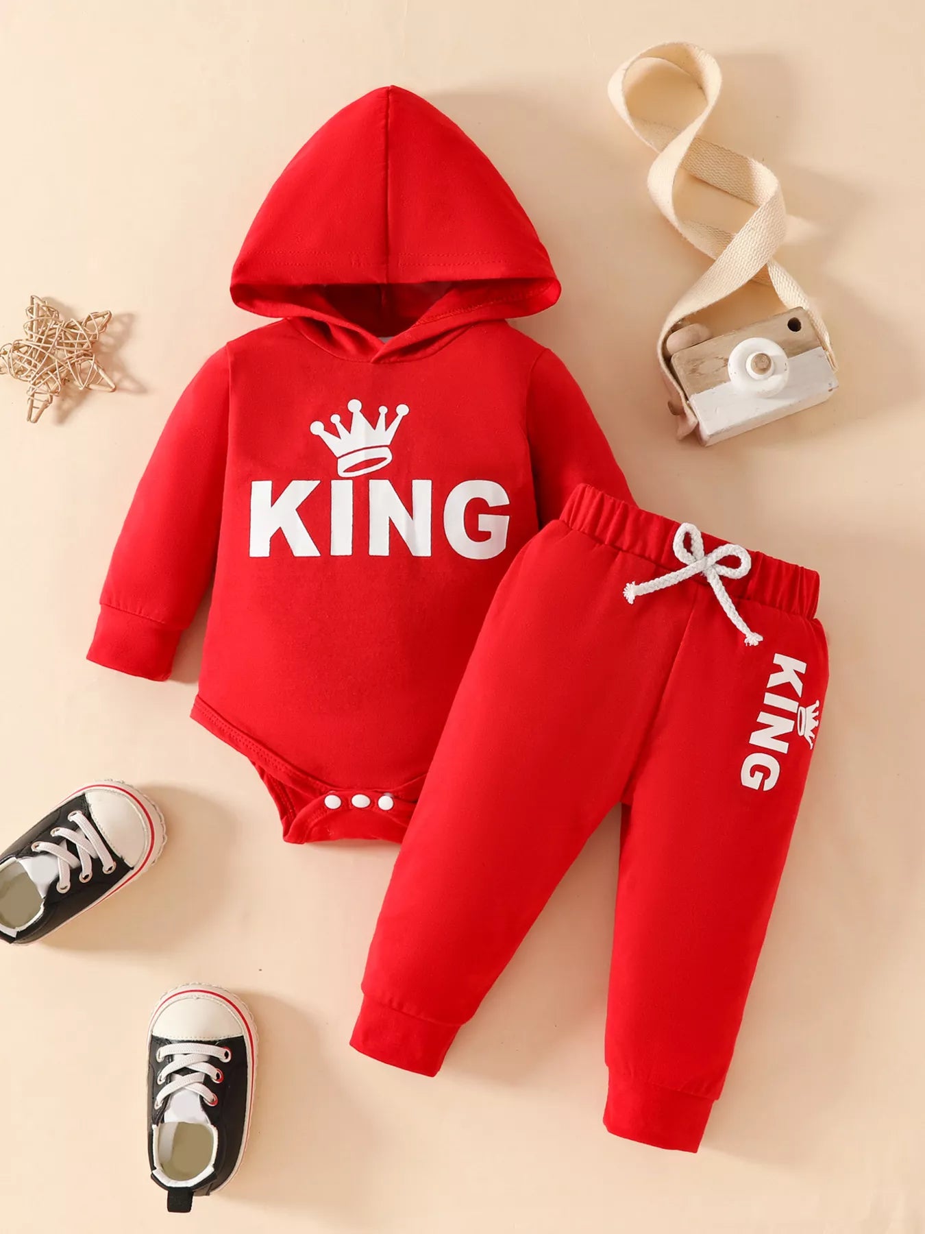 Children's Long Sleeve Bodysuit Hoodie and Pants Set - Farnelli