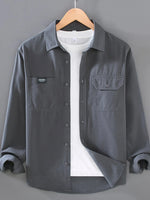 Men's Plus Size Button Up Long Sleeve Shirt - Farnelli