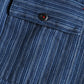 Men's Striped Button Down Denim Shirt - Farnelli