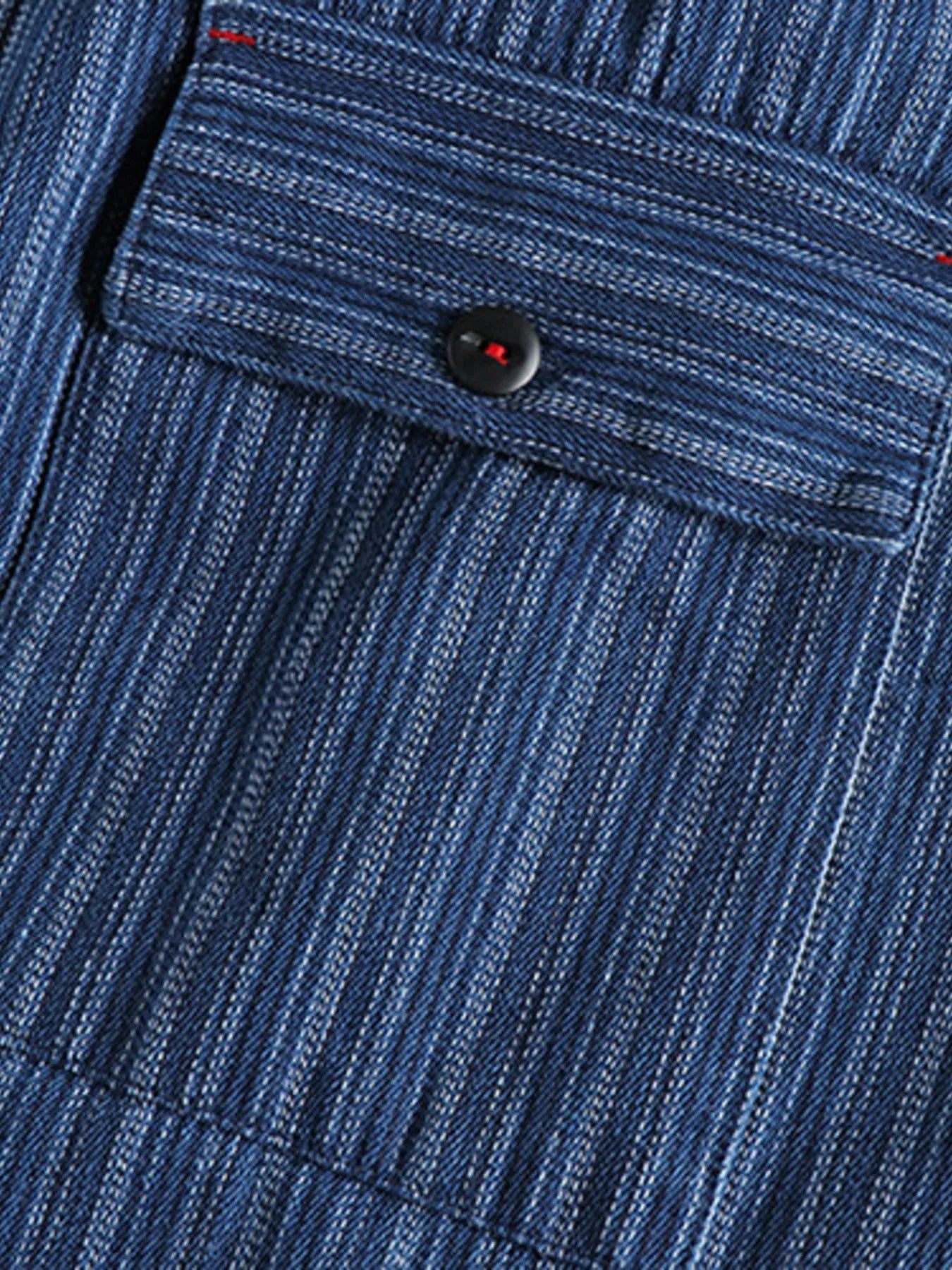 Men's Striped Button Down Denim Shirt - Farnelli