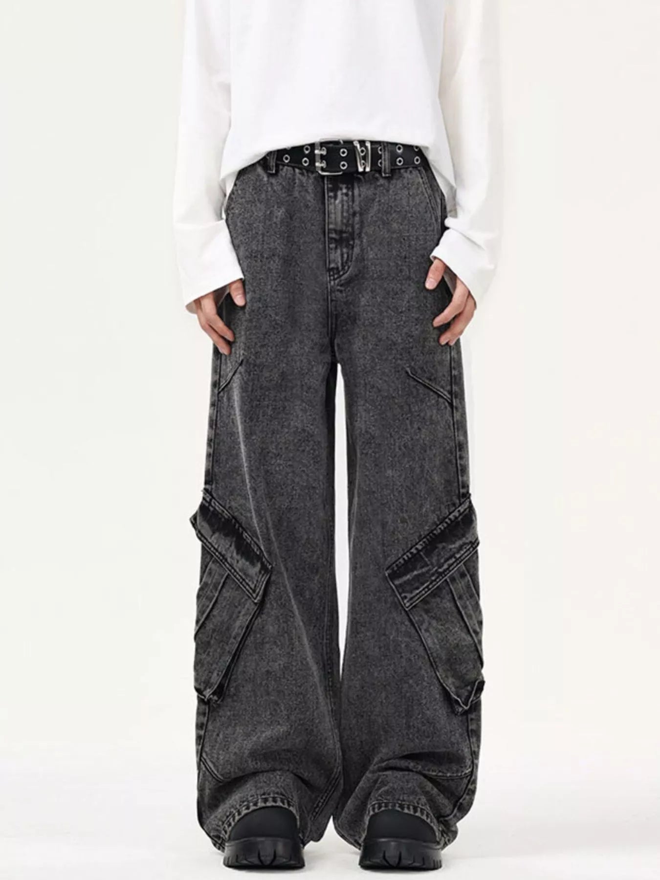 Men's Wide Leg Cargo Jeans - Farnelli