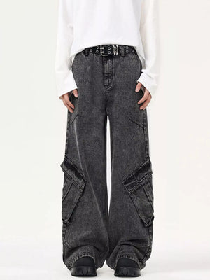 Men's Wide Leg Cargo Jeans - Farnelli