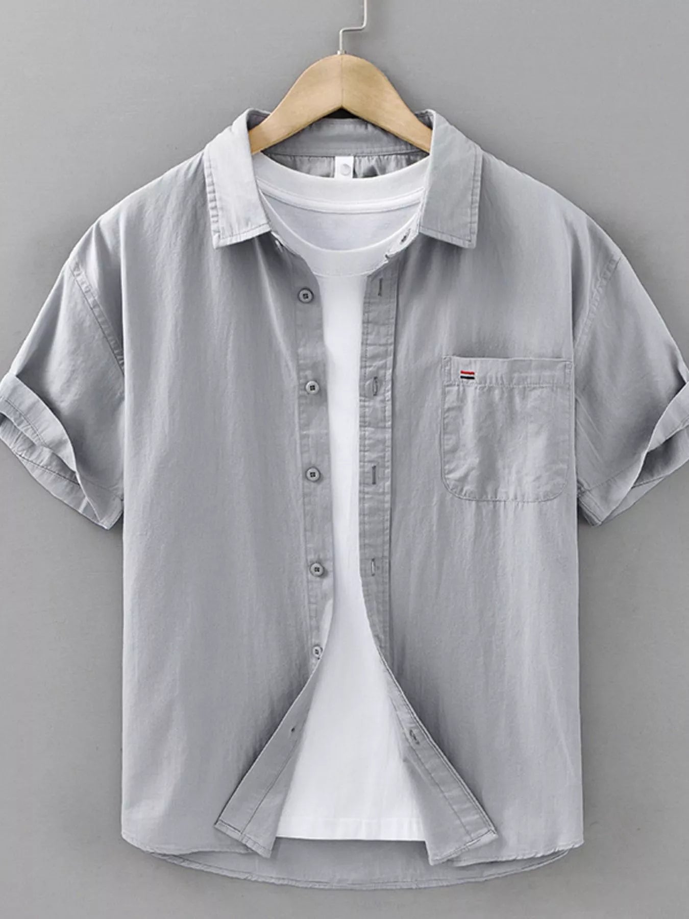Men's Plus Size Plaid Button Up Short Sleeve Shirt - Farnelli