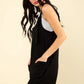 VERY J Tie Shoulder Front Pocket Romper - Farnelli