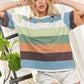 ADORA Multi Color Stripe Casual Top - Farnelli