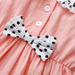 Children's Bow Peter Pan Collar Ruffle Sleeve Dress - Farnelli