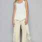 POL Backless Halter Sleeveless Top with Smocking Shirring Detail - Farnelli