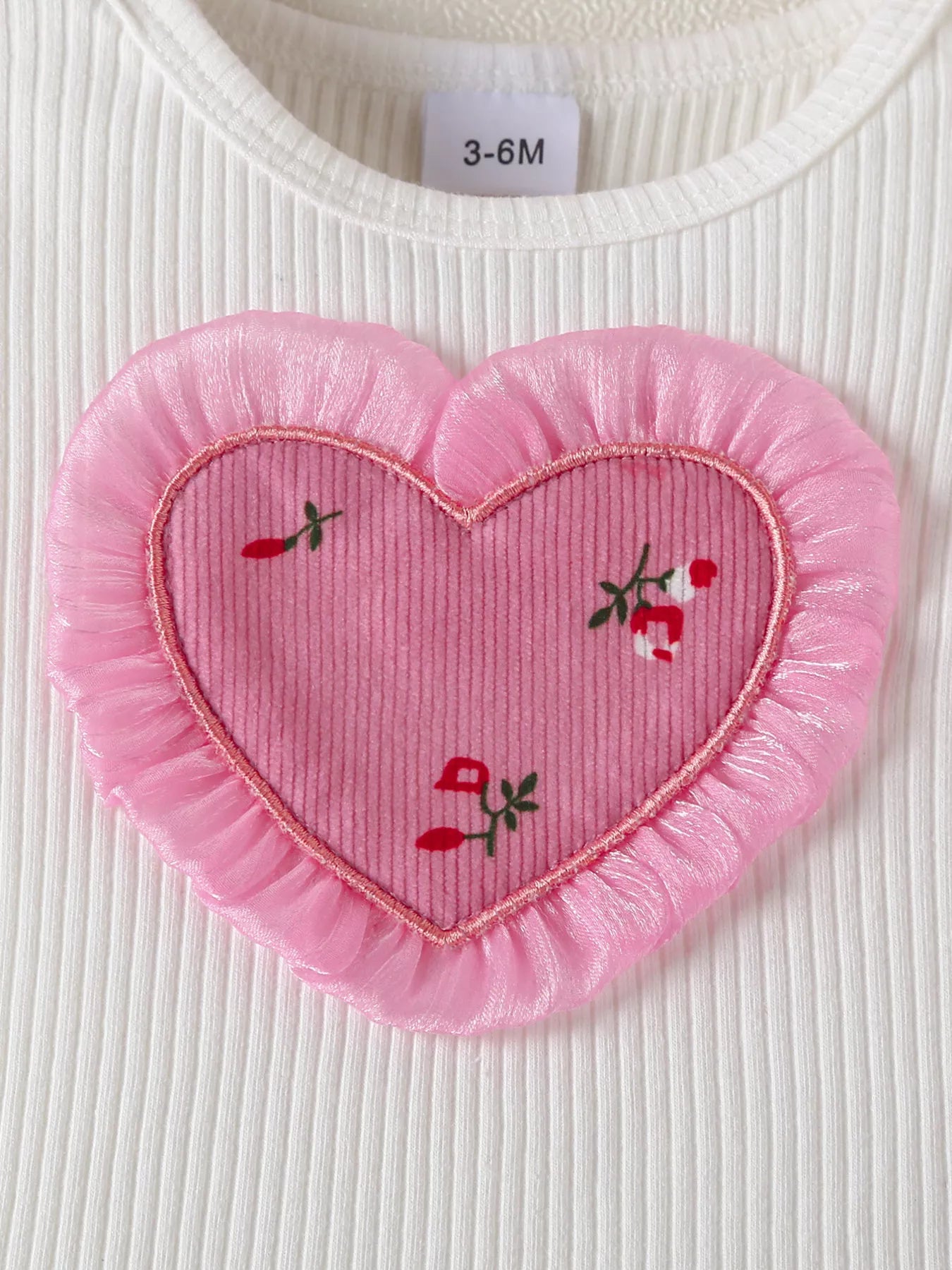 Children's Ruffled Bodysuit and Floral Pants Outfit Set with Headband - Farnelli