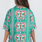 Kamiyah Boho Abstract Striped Collared V Neck Blouse - Farnelli
