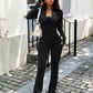 Zip Up Long Sleeve Outerwear and Pants Active Set - Farnelli