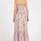 Mittoshop Floral Smocked Back Ruffled Hem Maxi Cami Dress - Farnelli