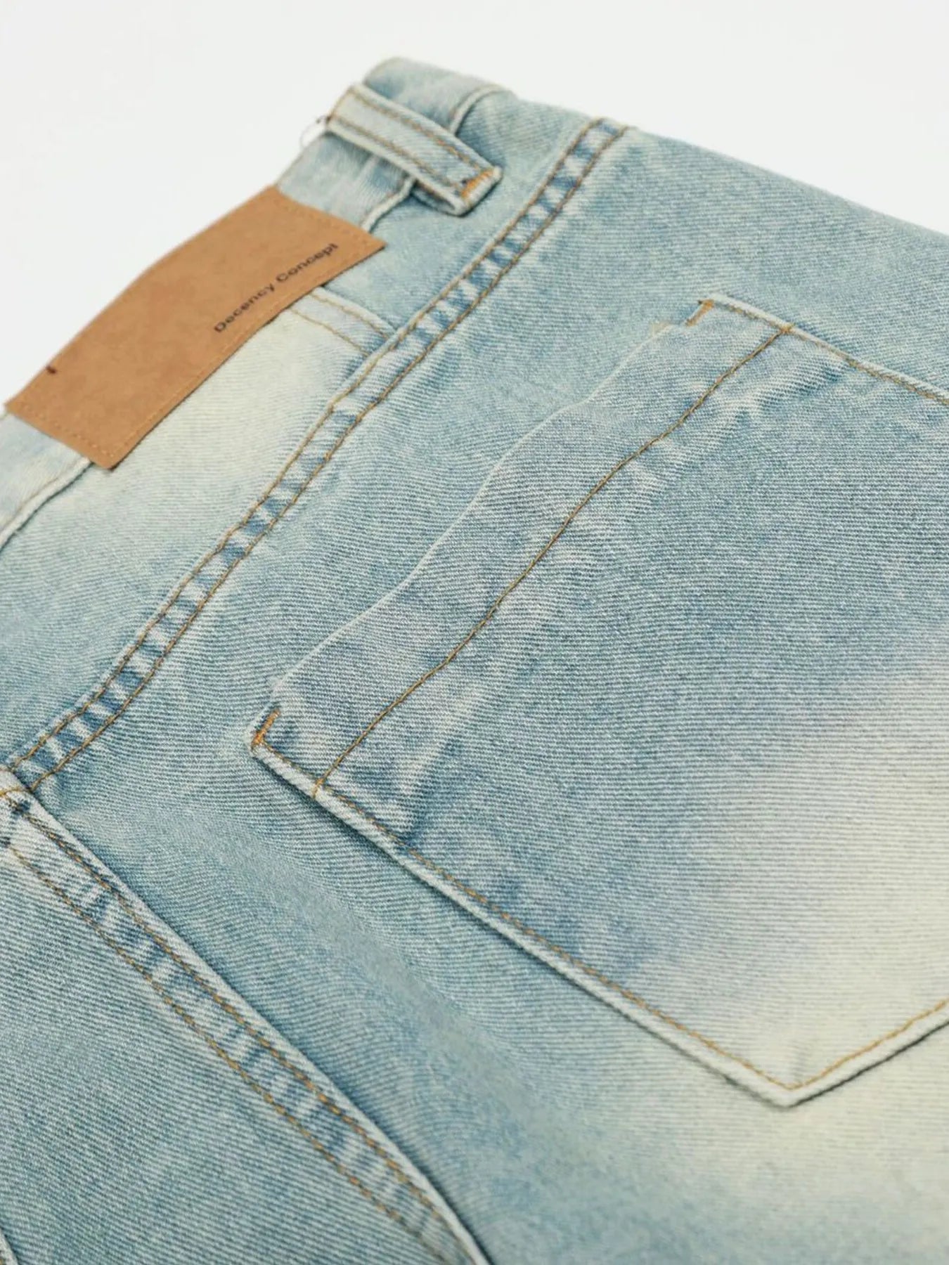 Men's Washed Wide Leg Jeans - Farnelli