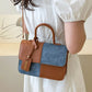 Two-Tone PU Leather Crossbody Bag - Farnelli