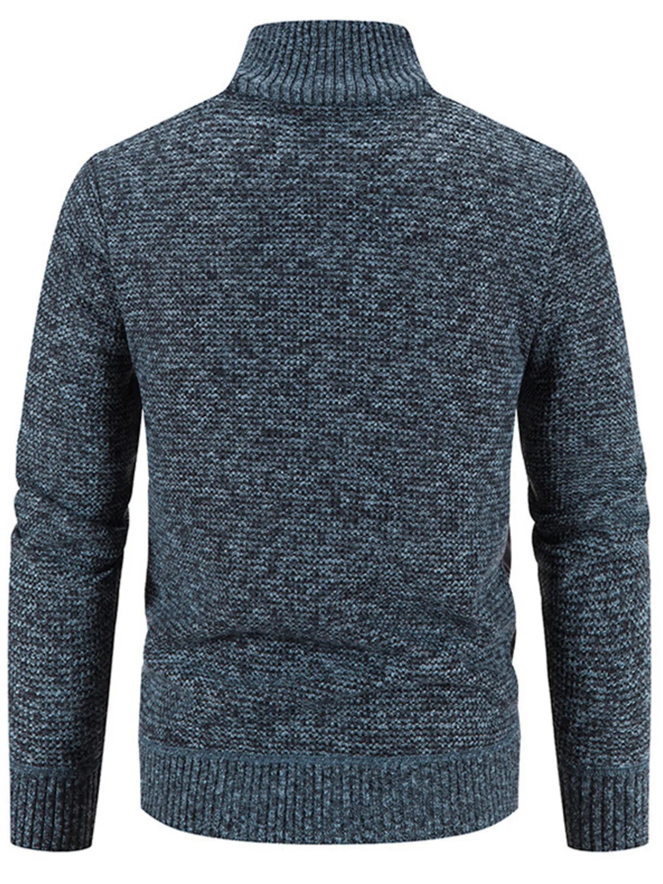 Men's Plus Size Quilted Knit Bomber Jacket with Stand Collar - Farnelli