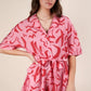 VERY J Oversized Printed Button Down Resort Romper - Farnelli