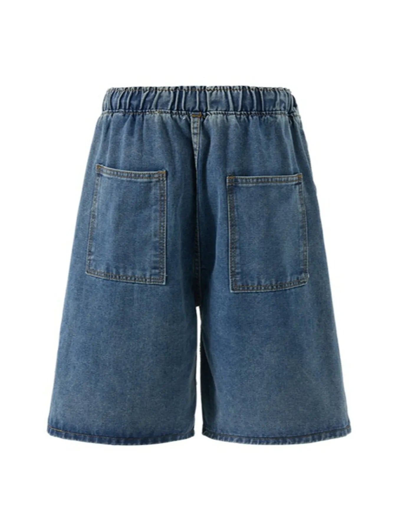 Men's Plus Size Loose Fit Wash Denim Shorts - Farnelli
