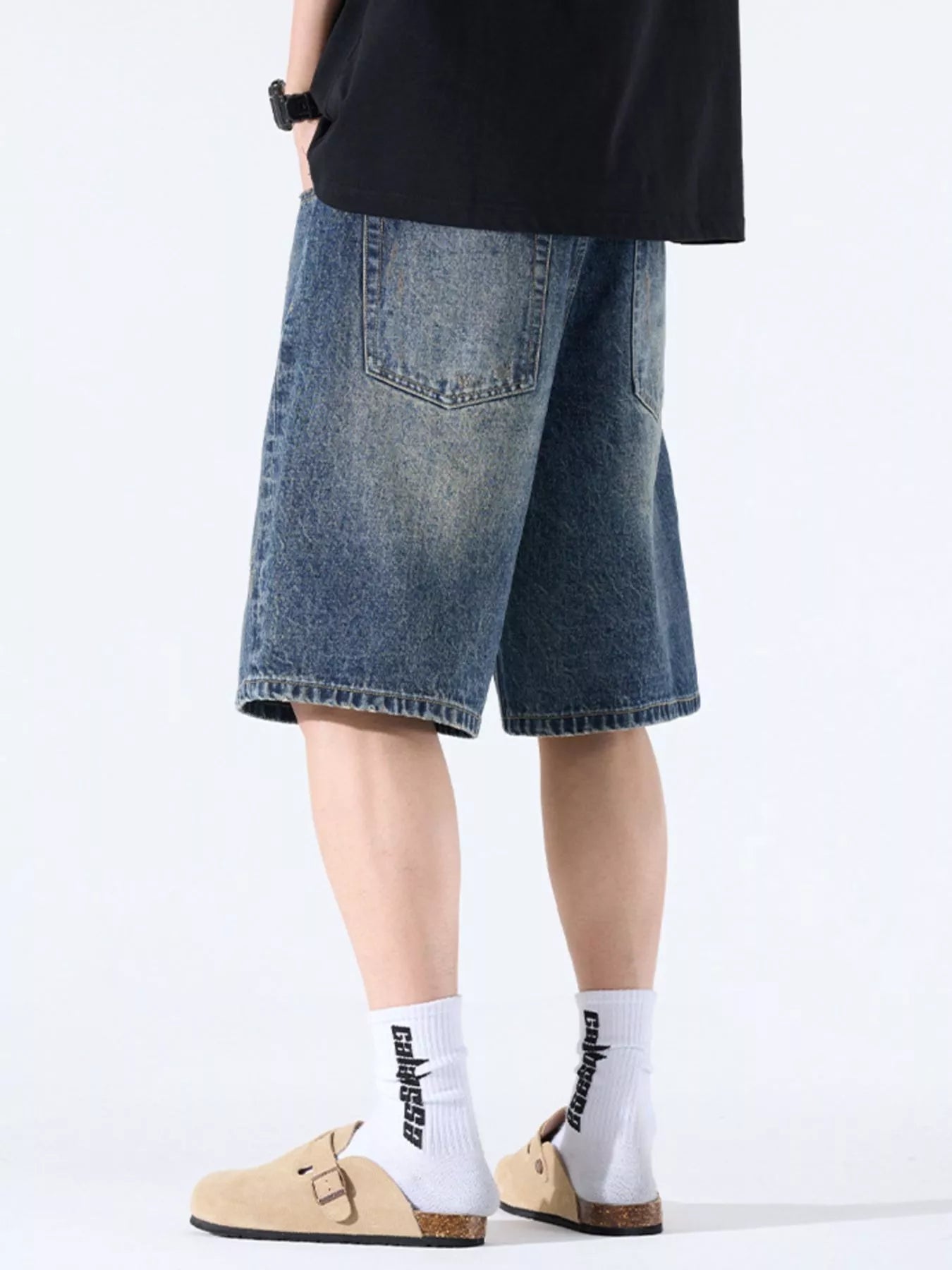 Men's Loose Fit Denim Shorts - Farnelli